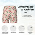 thumbnail image 3 of Rocae Strawberry And Flowers for Men's Swim Trunks Quick Dry With Two Side Pockets and One Lined Patch PocketX-Large, 3 of 9