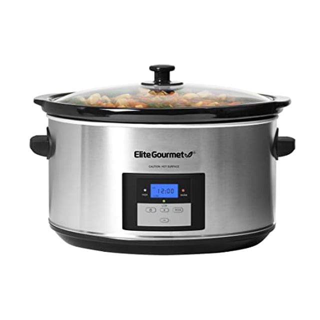 Maxi-Matic Elite Platinum MST-900D 8.5 Quart Digital Programmable Slow Cooker with Timer, Stainless Steel