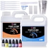 LET'S RESIN Fast Cure Epoxy Resin, 4H Demold, 72OZ Quick Drying Crystal Clear Resin for Crafts, Art, Bubble-Free with Dye, Cups & Stir Sticks