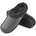 thumbnail image 5 of RockDove Men's Moccasin Slippers with Memory Foam Insole, Slip on House Slippers, Warm Faux Sherpa Lining House Shoes Clog with Nonslip Rubber Sole for Indoor & Outdoor, 5 of 8