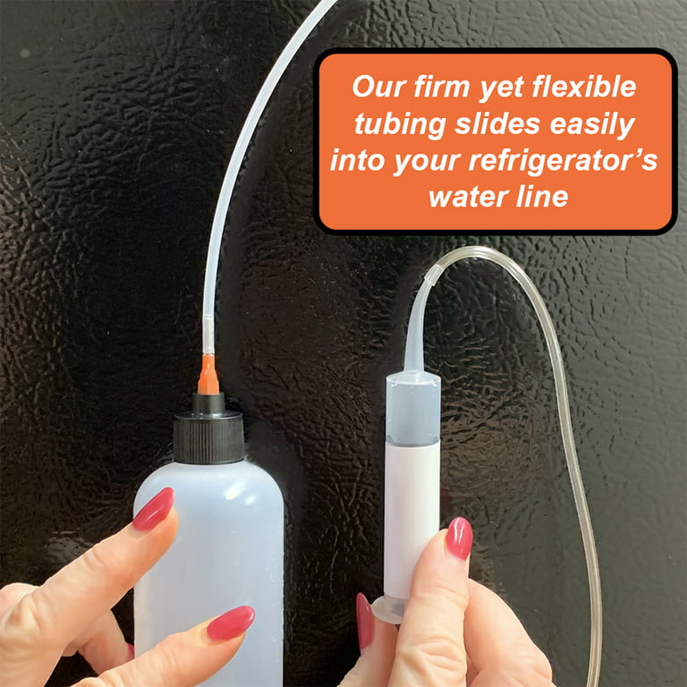 Clear Line Frozen Refrigerator Water Line Tool Patented Innovative New System Large Hot Water Reservoir 36 inch Firm Flex Tube Made in The USA