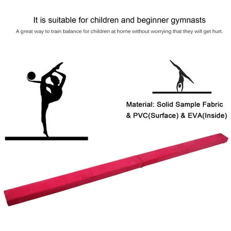 7 Feet Gymnastics Folding Yoga Balance Beam Gym Home Workout Sports Exercise Training Coordination Skills
