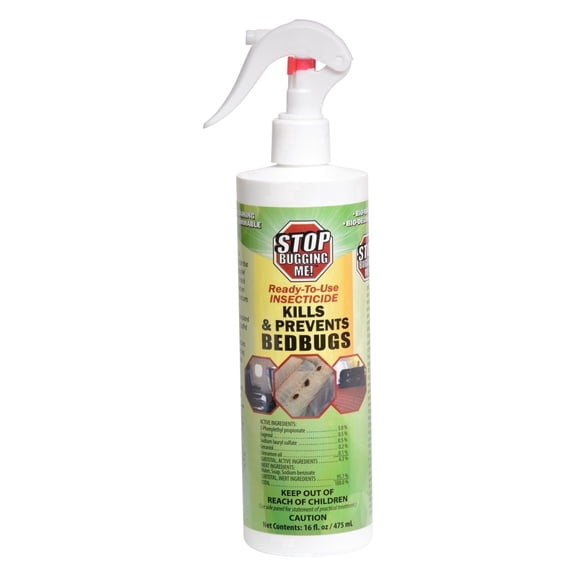 Stop Bugging Me Bed Bug Treatment & Repellent Spray for Bed Bugs – All-Natural, Non-Toxic, Poison Free | Indoor Use | Non-Aerosol Trigger Spray | 16 oz - 774266