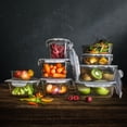 thumbnail image 2 of Mason Craft & More 18 Piece Rectangular Glass Food Storage Set Containers with Lids, 2 of 9