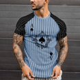 thumbnail image 1 of Camiseta de verano 2021 para hombre, camiseta de cuello redondo de estilo callejero para hombre, camiseta de manga corta con estampado de póker a la moda, camiseta con estampado de rayas de cebra Tan Jianjun unisex, 1 of 2