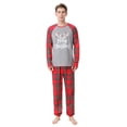 thumbnail image 4 of Matching Family Pajamas Sets Christmas PJ's Santa Elk Deer Print Top and Buffalo Plaid Pants Bottom 2Pcs Sleepwear, 4 of 15