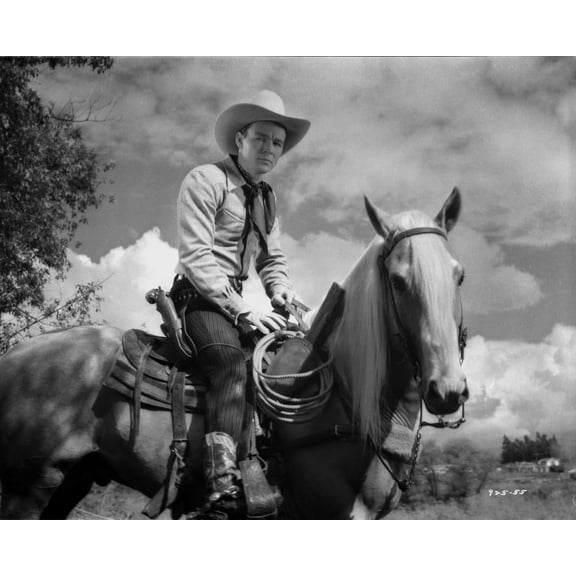 Roy Rogers Riding on a Horse Photo Print (24 x 30)