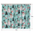 thumbnail image 5 of Blue Christmas Santa and Snowman Pattern Shower Curtain 84"x72" ,Bathroom Decorative Shower Curtains Set with 12 Hooks,Modern Waterproof Washable Shower Curtain, 5 of 6