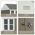 thumbnail image 5 of Outsunny 8'x6' Metal Garden Storage Shed with Doors, Windows & Vents, Galvanized Steel, Gray, 5 of 10