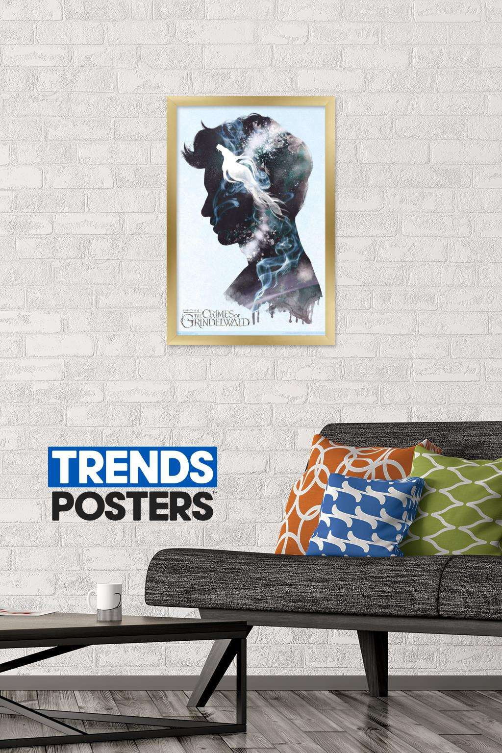 Fantastic Beasts: Crimes Of Grindelwald - Newt Illustration Wall Poster, 14.725" x 22.375", Framed