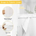 thumbnail image 3 of Spring Floral No Hooks Shower Curtain with Snap-in Liner Watercolor Blooming Blue Flower Botanical Shower Curtains for Bathroom, Waterproof, Easy Install, Washable 54"x78", 3 of 9