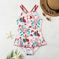 thumbnail image 5 of Maillot de Bain une Pièce Imprimé Maillot de Bain Bikini Suspendu à Volants pour Filles, 5 of 5