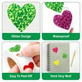 thumbnail image 4 of Heart Stickers, 1 Roll 500 Pieces Glitter Heart Shaped Stickers, Self-Adhesive Decorative Love Heart Stickers Labels for Valentine's Day Envelope Cards Gift Packaging, Multicolor(Multicolor,1x1"), 4 of 7