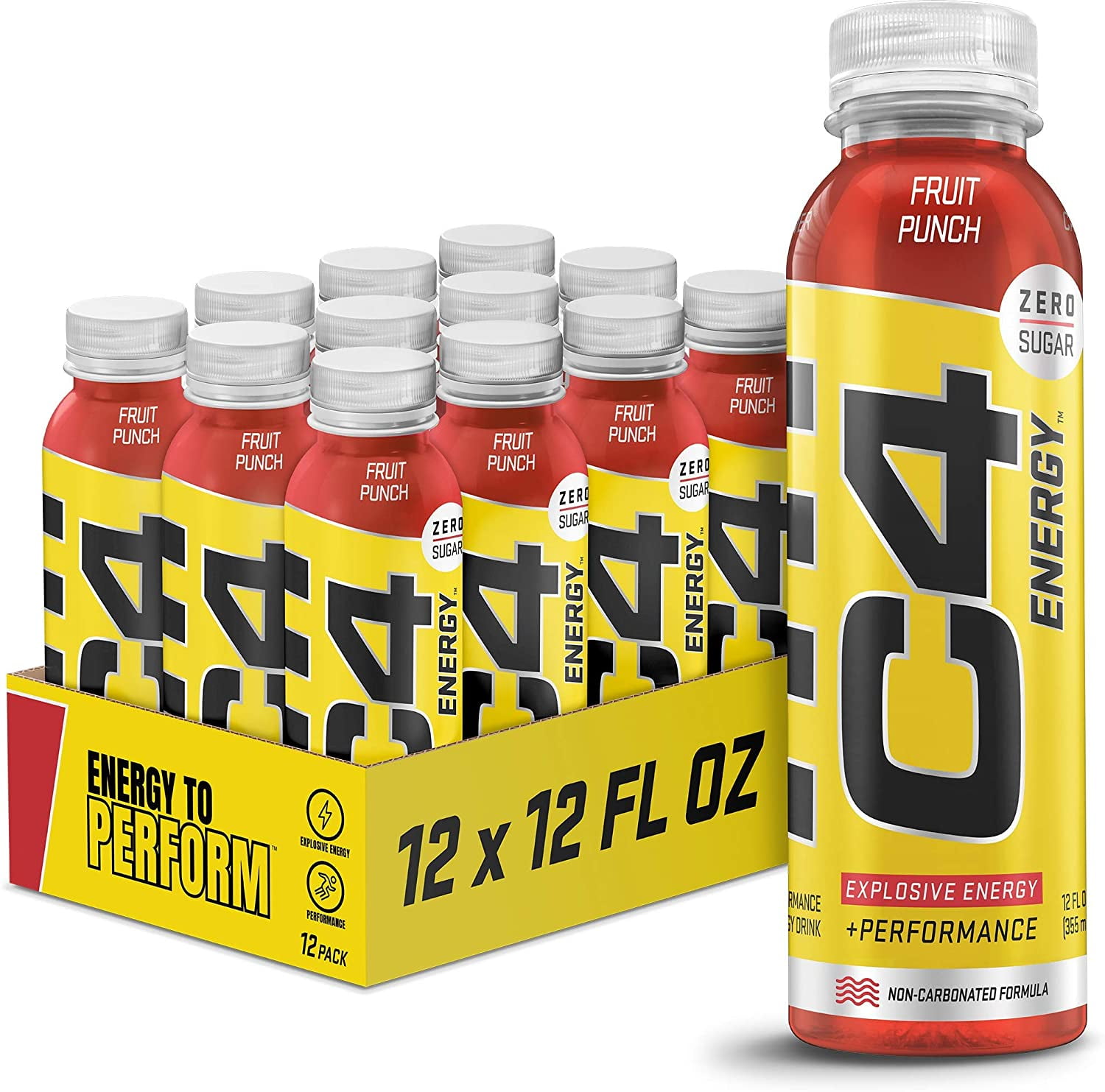 C4 Energy NonCarbonated Zero Sugar Energy Drink, Pre Workout Drink