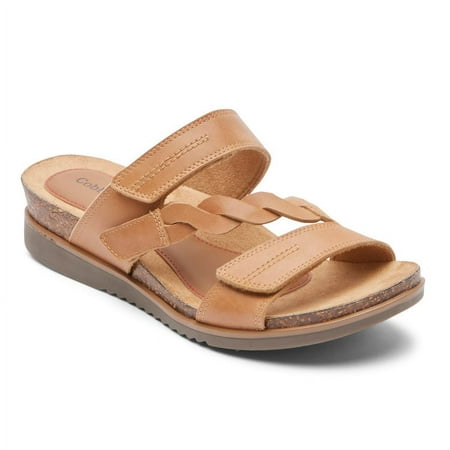 

Cobb Hill Women s May Asymmetrical Slide Sandal Honey - CJ0953