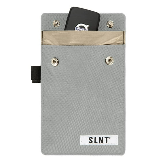 Silent Pocket Signal Blocking Faraday Key Fob Case - Car Anti Theft Device Shielding Against All Signal Types Including Rfid Blocking & Durable Faraday Bag Fits Most Car Keyfobs (Grey)