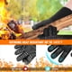 thumbnail image 4 of Guantes Resistente al calor Guante Silicona Revestimiento de silicona Mits de horno de ahorro de espacio Horneado reutilizable para asar a asar negro 1 par de 14 pulgadas Inevent HA010624-02, 4 of 7