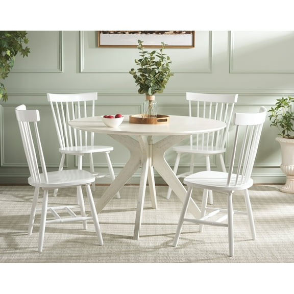 Safavieh Parker Traditional Wood Dining Side Chairs, White (Set of 4)