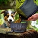 thumbnail image 2 of Cuencos plegables para perros de viaje, cuenco de tela Oxford portátil impermeable para mascotas con cremallera para comida y agua (2 cuencos) - (gris) brillar  Electrónica, 2 of 5
