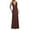Coffee, variant on Tqcoqu Women's Satin Deep V Neck Dresses,Sleeveless Empire Waist Maxi Evening Dress Bridesmaid Gown,Black Women's S-XXL