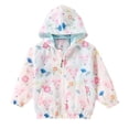 thumbnail image 4 of BLTIBY Kids Rain Jacket Windproof Long Sleeve Cute Printed Zip Up Hooded Jackets Lightweight Outdoor Raincoats with Pockets Multicolor 2 1-2 Years, 4 of 9