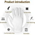 thumbnail image 4 of White Cotton Moisturizing Gloves - Overnight Spa Treatment for Dry and Cracked Hands, 4 of 5