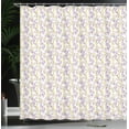 thumbnail image 3 of Ambesonne Flowers Shower Curtain, Bicolour Floral Summer Art, 69"Wx84"L, Pale Yellow and Lilac, 3 of 4