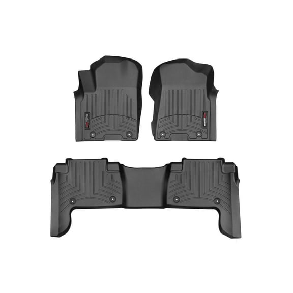 WeatherTech Custom Fit FloorLiners compatible with Armada, QX80 - 1st & 2nd Row, Black