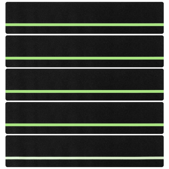 Jokapy 6" x 30" Anti Slip Stair Tread with Reflective Strips, Outdoor Non Skid Tape, 5 Pack, Black