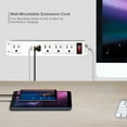 thumbnail image 2 of Wall Mount Power Strip USB C Fast Charge 20W 4 AC Outlets and 3 USB Ports, 2 of 6
