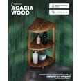 thumbnail image 3 of Soporte para ducha de esquina BLUEWEST, organizador de madera de 3 niveles, 3 of 8