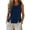 Navy, variant on Husipze Women's Cotton Crew Neck Sleeveless Tank Top with Side-Button Slit Summer Casual Trendy Crop Tanks 2026 White M