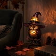 thumbnail image 2 of Halloween Lamp with Stained Glass Owl Nightmare Before Christmas Decor, Vintage Night Light for Home Decor, Witchy Desk Decor for Living Room Table, 2 of 6