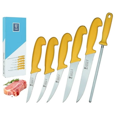 SMI 8 in Professional Solingen Germany Steel Chef Knives Set, 6 Piece