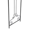 thumbnail image 5 of DecMode 95" Indoor Outdoor Arched Black Metal Scroll Garden Arbor with Finial, 5 of 14