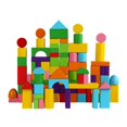 thumbnail image 1 of Bloques de construcción de madera |Juguete educativo para niños | 100 bloques de colores en diferentes formas y tamaños | Juegos de aprendizaje temprano | 3+ años kaili Sencillez, 1 of 5
