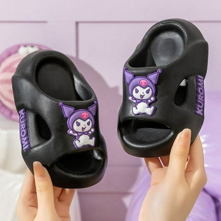 

New Sanrio Hellokitty Mymelody Kuromi Cinnamoroll Children‘s Slippers Girls Boys Summer Cartoon Indoor Soft Soles Non-slip C