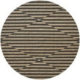 thumbnail image 1 of Ahgly Company Machine Washable Indoor Round Industrial Modern Burgundy Brown Area Rugs, 4' Round, 1 of 1