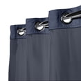 thumbnail image 4 of Hookless Waffle Shower Curtain, 3-in-1 Shower Curtain with Sheer Top Window, Flex-on Rings & Fabric Liner, 71 In Wide x 74 In Long, Navy, 4 of 7