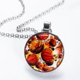 thumbnail image 2 of Basketball Glass Circular Pendant Necklace - Stunning Jewelry for Women, Necklaces for Every Occasion, 2 of 5