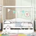thumbnail image 2 of Twin Size Canopy Daybed with 2 Drawers, White, 2 of 9