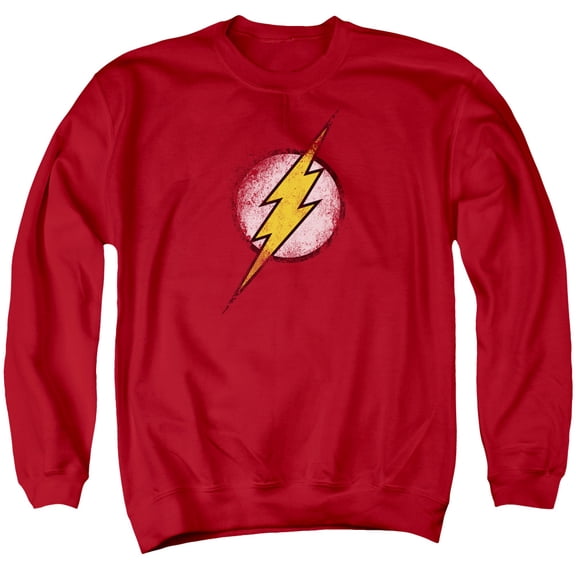 Jla - Destroyed Flash Logo - Crewneck Sweatshirt - X-Large