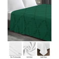 thumbnail image 6 of Dark Green Plaid Full Size Flat Sheet, Wrinkleproof & Fadeproof Cooling Flat Bed Sheet Only, Country Vintage Abstract Striped Lattice Breathable Soft Bedding Top Sheets 81 x 96 Inches, 6 of 8