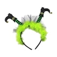 thumbnail image 1 of Diadema de Halloween Yinane con decoración de pies de bruja verde, 1 of 8