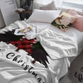 thumbnail image 3 of Merry Christmas Throw Flannel Blanket 40x60In Xmas Tree Winter Red Buffalo Plaid Super Soft Cozy Bed Blanket, Lightweight Plush Fuzzy Bed Throw for Bedroom Sofa Couch Living Room, 3 of 4