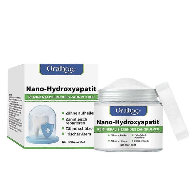 Hydroxyapatite Tooth Powder, Nano Hydroxyapatite Powder For Teeth Whitening And Sensitive Teeth Friendly Whitening Powder, Fresh Breath