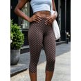 thumbnail image 4 of LMLYSoH Women's Capris Leggings Fashion Casual Dot Print Elastic Waist Slim Fit Cropped Pants, 4 of 8