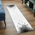 thumbnail image 3 of 2'x6' Rug Runners for Hallways Kitchen, Modern Grey Non Slip Entryway Beside Floor Carpet Runner, Gradient Floral Abstract Bohemian White Washable Laundry Room Bedroom Throw Rugs Mat for Family Pet, 3 of 8