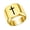 Gold, variant on Men Stainless Steel 17mm Square Ring Signet Style Classical Simple Plain Wide Cross Promise Ring Blue Size 5