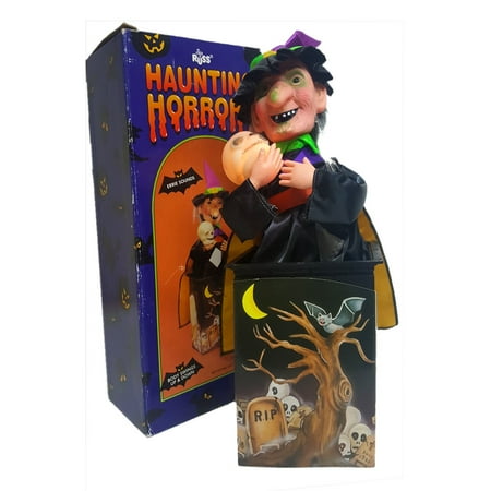 Russ Haunting Horrors Animated Witch Halloween Display Battery Operated